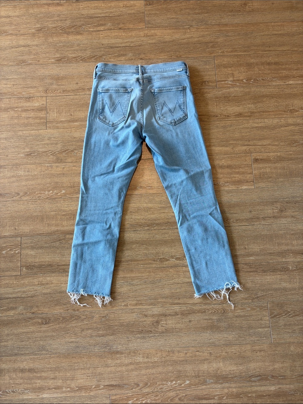 MOTHER Light Blue Frayed Hem Women’s Jeans